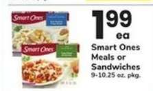 Smart Ones Meals or Sandwiches