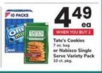 Tate's Cookies or Nabisco Single Serve Variety Pack