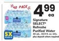 Signature SELECT refreshe Purified Water