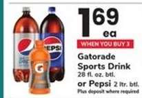 Gatorade Sports Drink or Pepsi