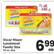 Oscar Mayer Lunchmeat Family Size