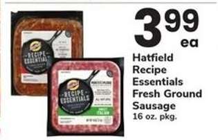 Hatfield Recipe Essentials Fresh Ground Sausage
