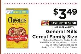 General Mills Cereal Family Size