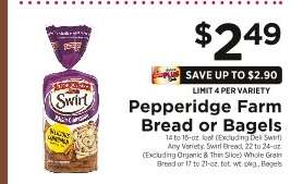 Pepperidge Farm Bread or Bagels