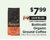 Botticelli Organic Ground Coffee