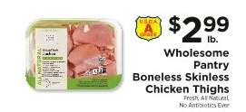 Wholesome Pantry Boneless Skinless Chicken Thighs