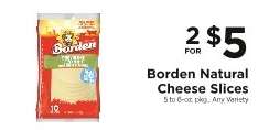 Borden Natural Cheese Slices