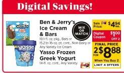 Ben & Jerry's Ice Cream & Bars / Yasso Frozen Greek Yogurt