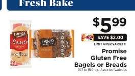 Promise Gluten Free Bagels or Breads