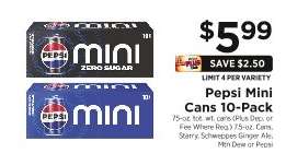 Pepsi Mini Cans 10-Pack
