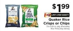 Quaker Rice Crisps or Chips