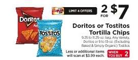 Doritos or Tostitos Tortilla Chips