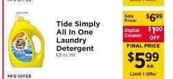 Tide Simply All In One Laundry Detergent