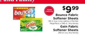 Bounce & Gain Fabric Softener Sheets