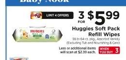 Huggies Soft Pack Refill Wipes