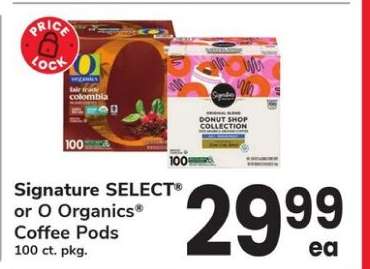 Signature SELECT or O Organics Coffee Pods