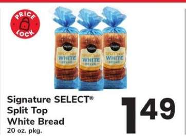 Signature SELECT Split Top White Bread