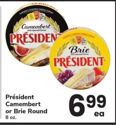Président Camembert or Brie Round