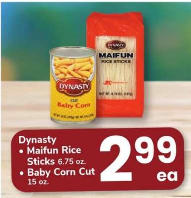 Dynasty Maifun Rice Sticks & Baby Corn Cut