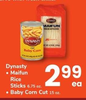 Dynasty Maifun Rice Sticks & Baby Corn Cut
