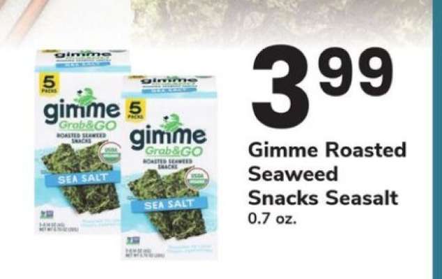 Gimme Roasted Seaweed Snacks Seasalt