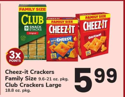 Cheez-it Crackers Family Size / Club Crackers Large