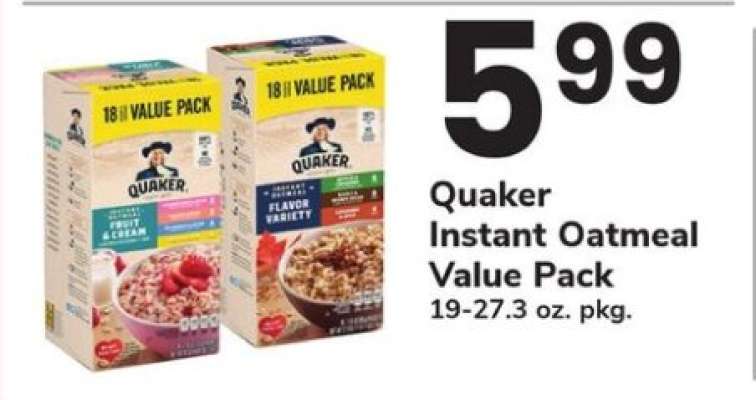 Quaker Instant Oatmeal Value Pack