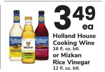 Holland House Cooking Wine or Mizkan Rice Vinegar