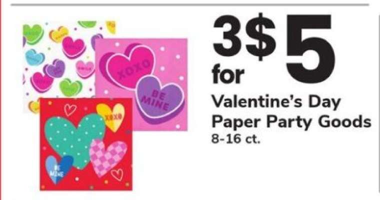 Valentine's Day Paper Party Goods