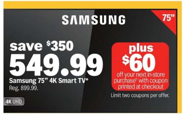 Samsung 75" 4K Smart TV