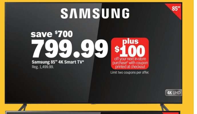 Samsung 85" 4K Smart TV