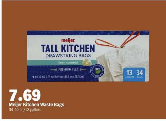 Meijer Kitchen Waste Bags
