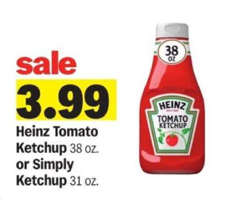 Heinz Tomato Ketchup or Simply Ketchup