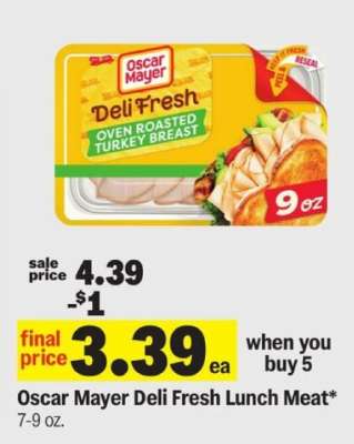 Oscar Mayer Deli Fresh Lunch Meat