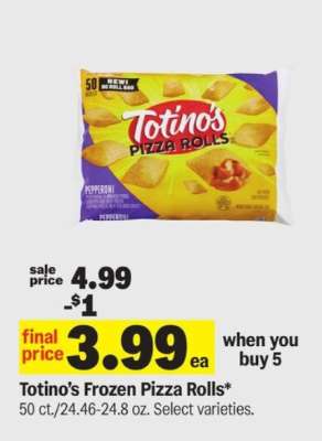 Totino's Frozen Pizza Rolls*