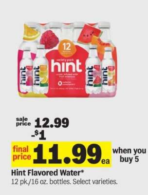 Hint Flavored Water