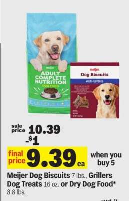 Meijer Dog Biscuits, Grillers Dog Treats or Dry Dog Food