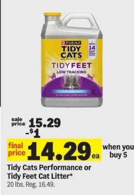 Tidy Cats Performance or Tidy Feet Cat Litter