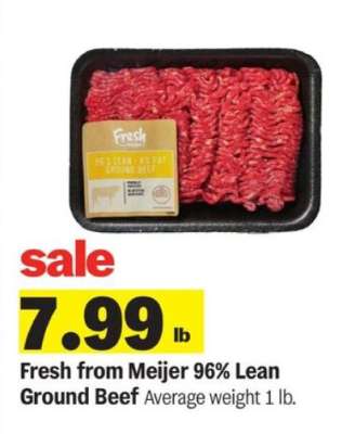 Fresh from Meijer 96% Lean Ground Beef