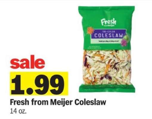 Fresh from Meijer Coleslaw