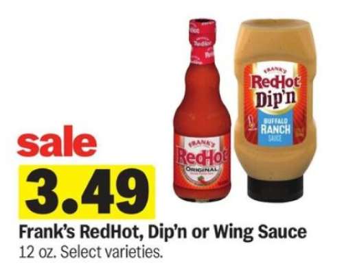 Frank’s RedHot, Dip’n or Wing Sauce