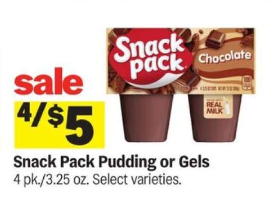 Snack Pack Pudding or Gels*