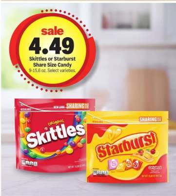 Skittles or Starburst Share Size Candy