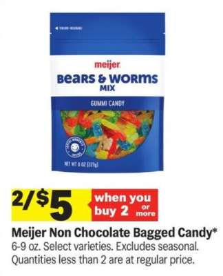 Meijer Bears & Worms Mix Gummi Candy