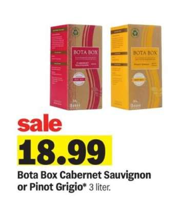 Bota Box Cabernet Sauvignon or Pinot Grigio*