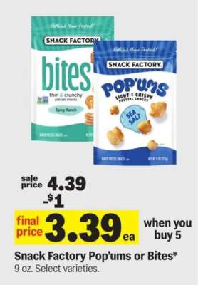 Snack Factory Pop' ums or Bites*