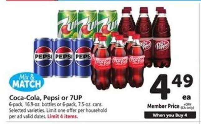 Coca-Cola, Pepsi or 7UP