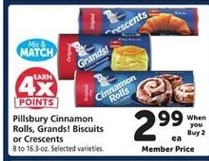 Pillsbury Cinnamon Rolls, Grands! Biscuits or Crescents