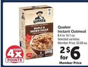 Quaker Instant Oatmeal