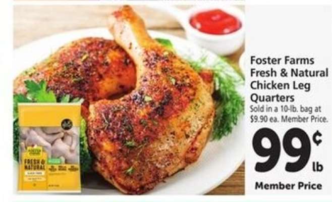 Foster Farms Fresh & Natural Chicken Leg Quarters